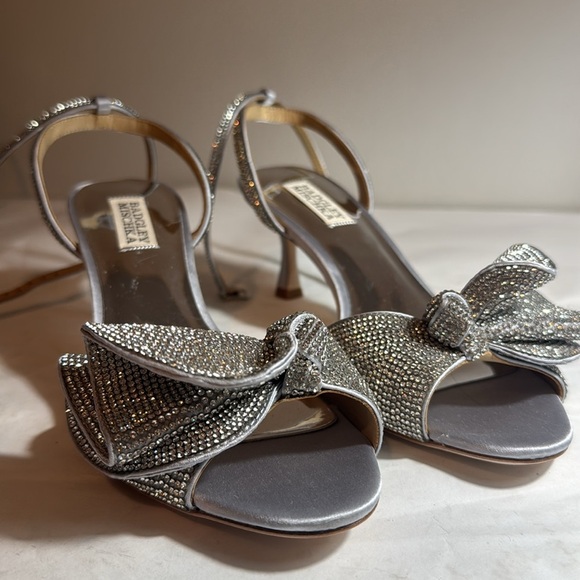 Badgley Mischka Silver Women's Rennie Statement Stiletto Heel 7.5 - Picture 4 of 7